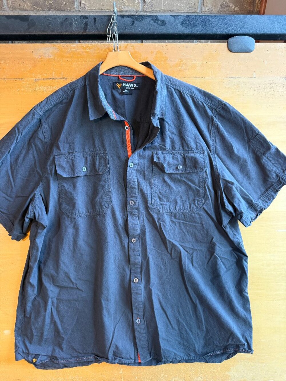 Hawx Gray Short Sleeve Shop Shirt 3XL